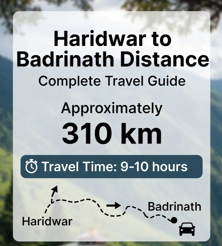 Haridwar to Badrinath Distance