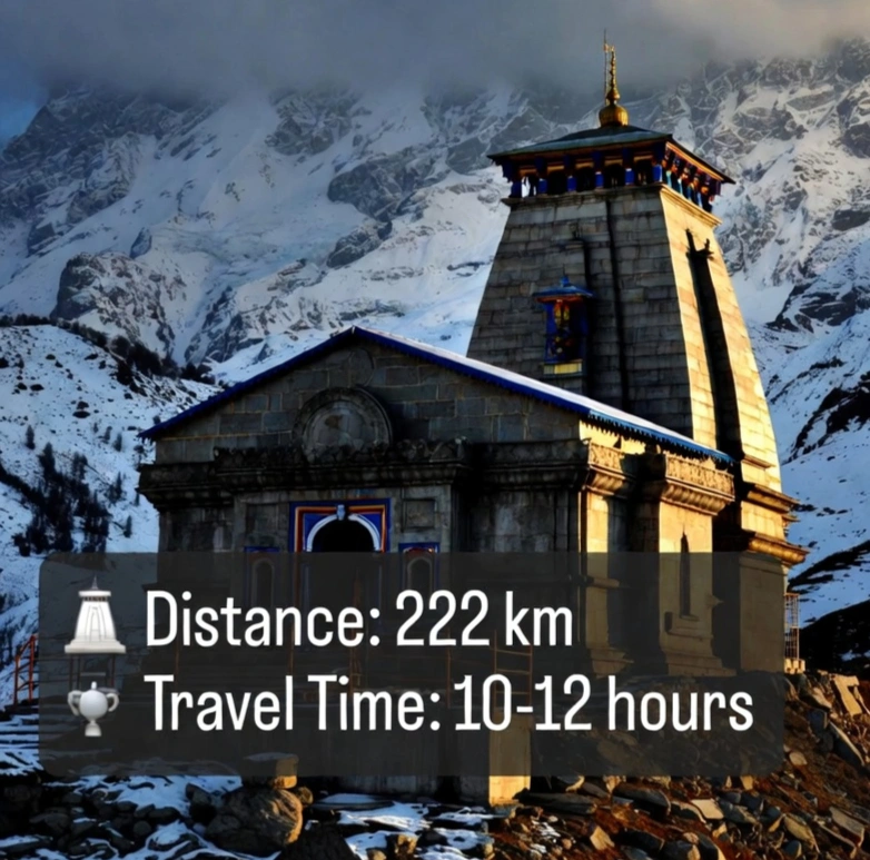 haridwar to kedarnath distance