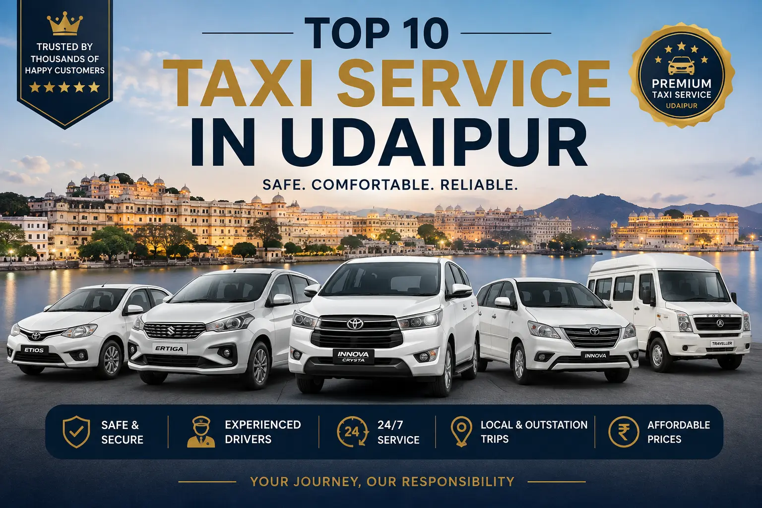 Top 10 Taxi Service in Udaipur